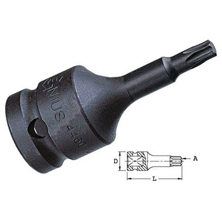 Genius Tools 4460S60 1/2"-os gépi dugókulcs fej, 6-szögű torx, T-60 termék fő termékképe